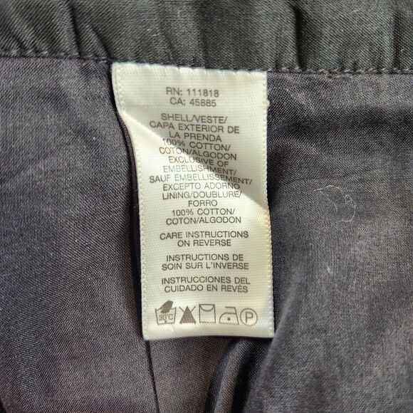 Michael Kors 100% Cotton Skirt size 12 Black Pleated Embroidered Knee Length - Picture 4 of 7